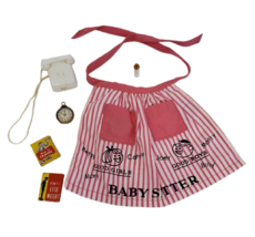 Vintage 1963 Mattel Barbie Baby Sits Babysitter # 953 Clock Books Phone Bottle - $40.87