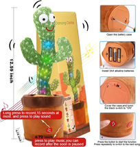 Dancing Cactus Baby Toys 6 to 12 Months, Talking Cactus Toys Repeats What You Sa image 6