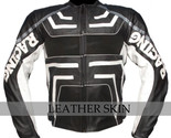 Black biker leather jacket front thumb155 crop