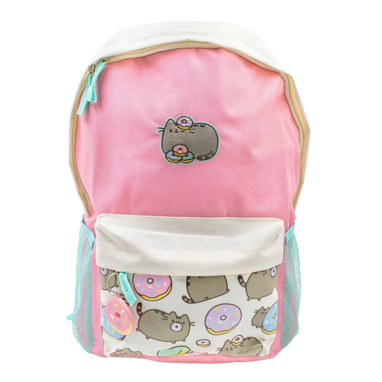 Pusheen Cat Donuts Snacks Kawaii Cute Pink School Book Bag Backpack ...