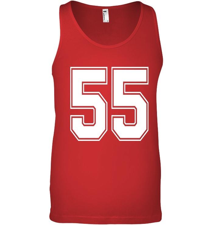 55 Number 55 Sports Jersey Tank Top My Favorite Player 55 - T-Shirts ...