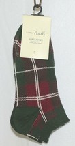 Simply Noelle Brand Green Red Plaid One Size Fits Most Womens  Ankle Socks image 1