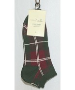 Simply Noelle Brand Green Red Plaid One Size Fits Most Womens  Ankle Socks - $7.99