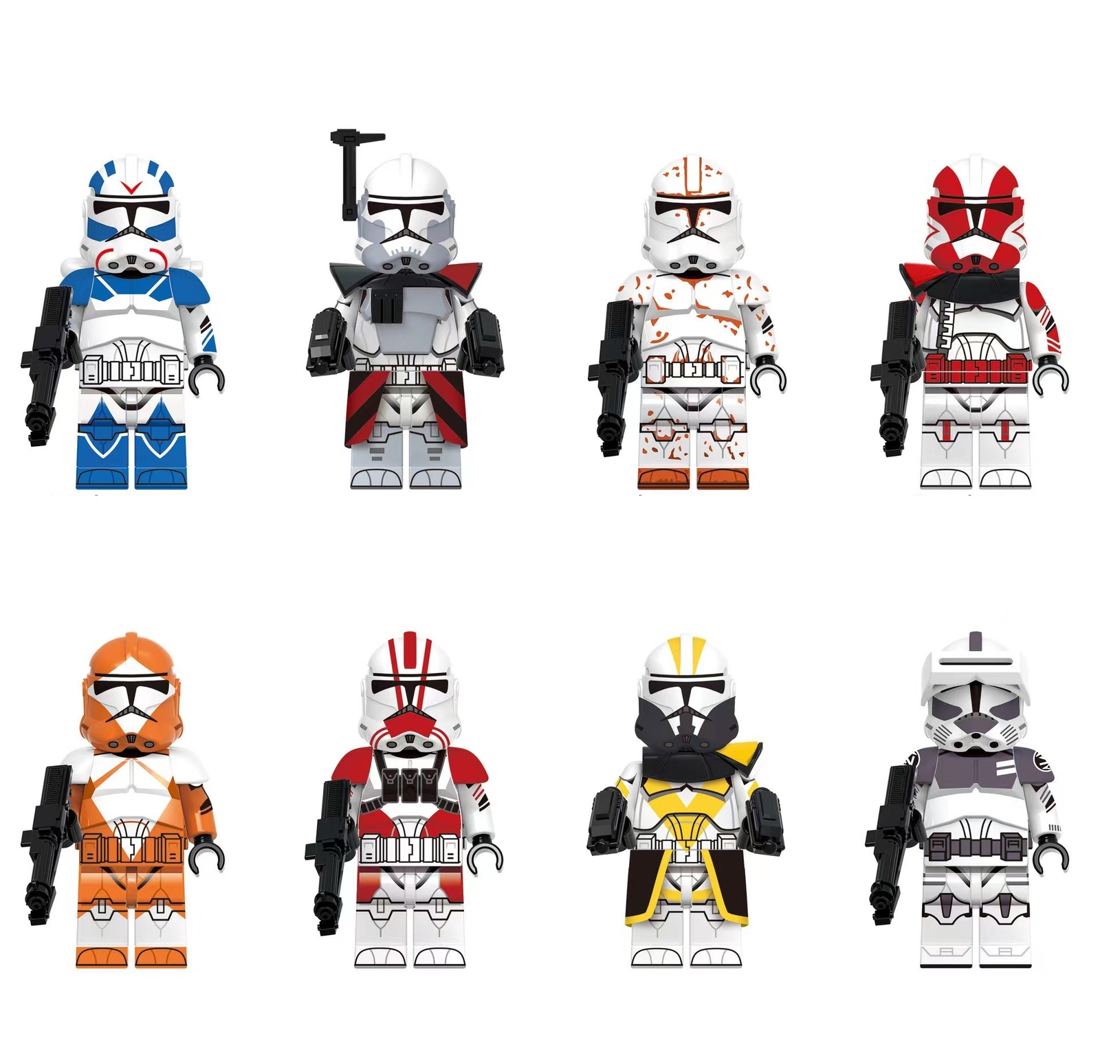 8pcs Star Wars Bomb Squad Colt Captain Grey Styles Clone trooper ...