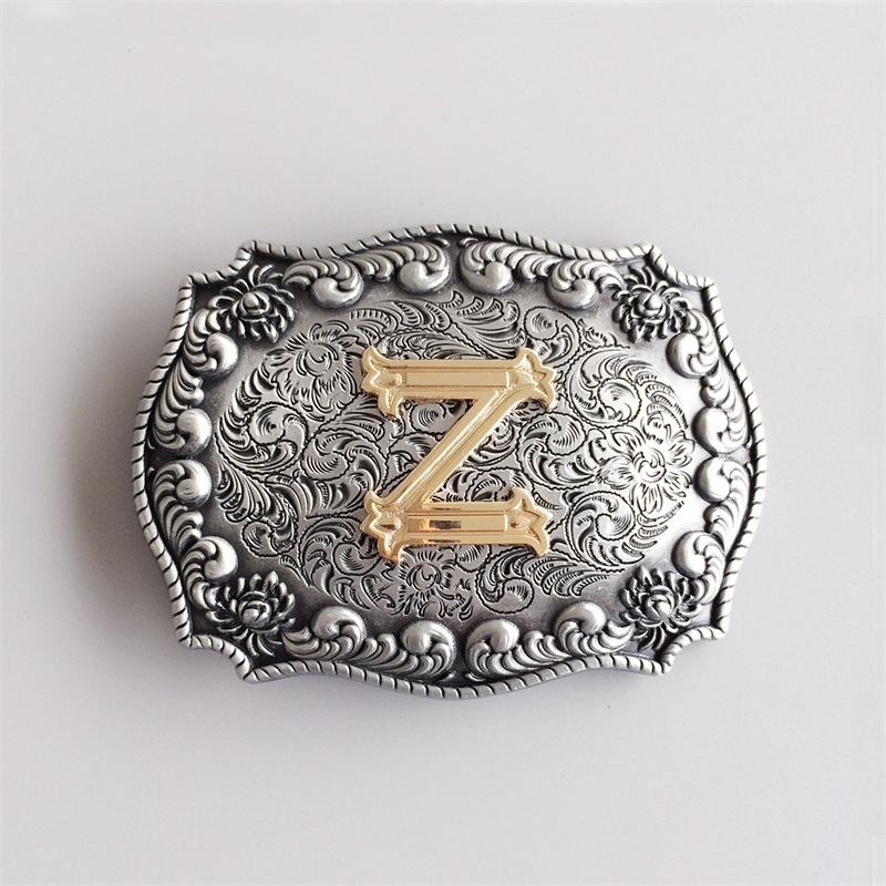 Jeansfriend Original Western Cowboy Initial Letter Z Belt Buckle Belt