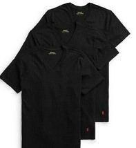 Polo Ralph Lauren men&#39;s Classic Fit Black V-Neck T-Shirts 3-Pack - Large - $45.49