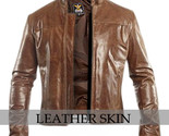 Brown leather jacket front l thumb155 crop