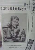 Vintage 1951 Pattern Scarf, Handbag - $3.00