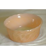 Fire King Peach Luster Glass Bowl Swirl Pattern Anchor Hocking MCM - $12.86