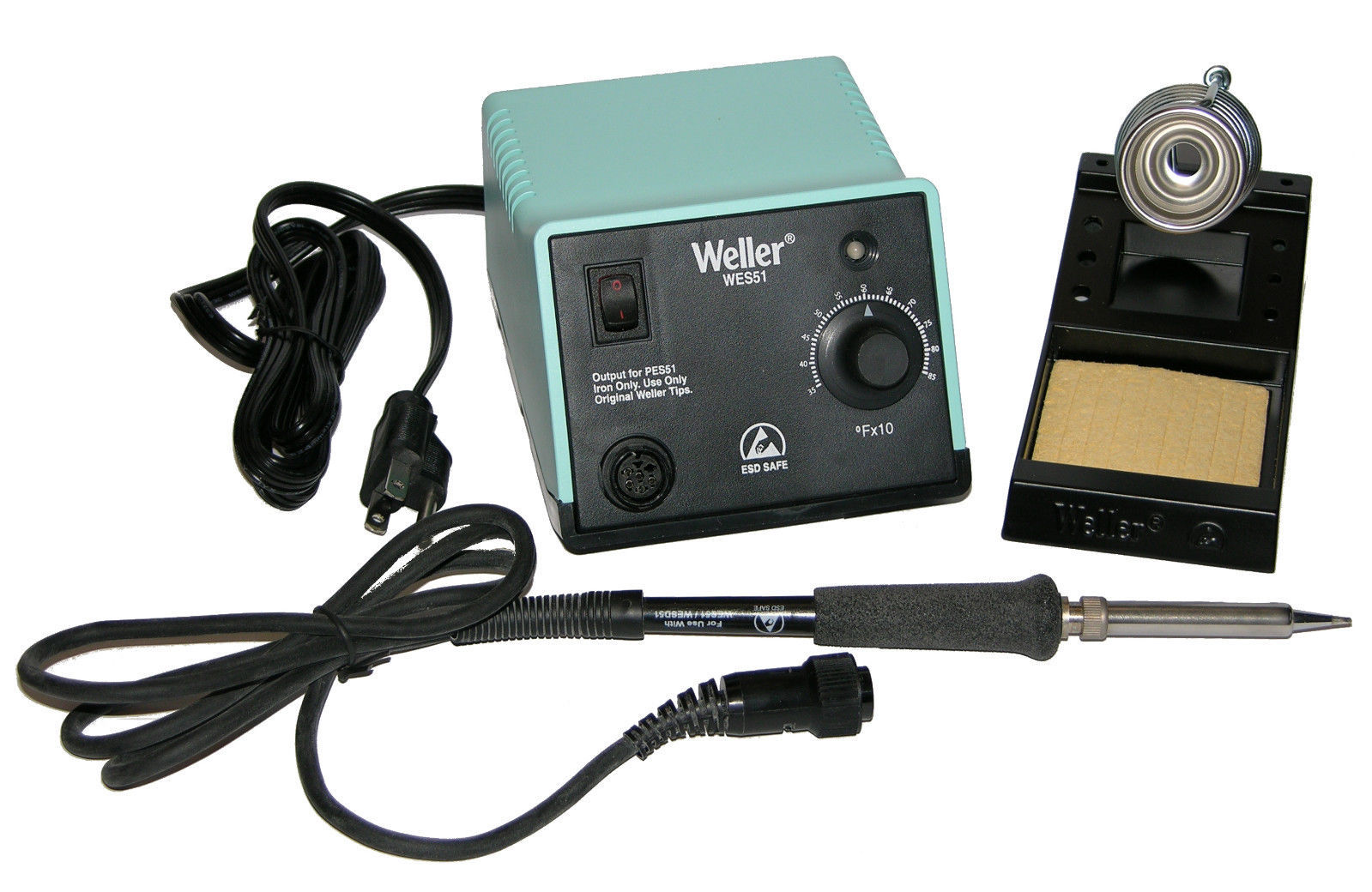 Hakko FR301 FR30103/P Desoldering Gun & Weller WES51 Analog Soldering