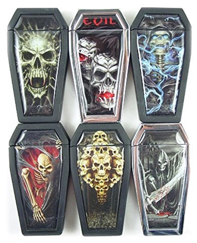 Novelty Coffin Refillable Lighter - One Lighter W/Random Color and Design