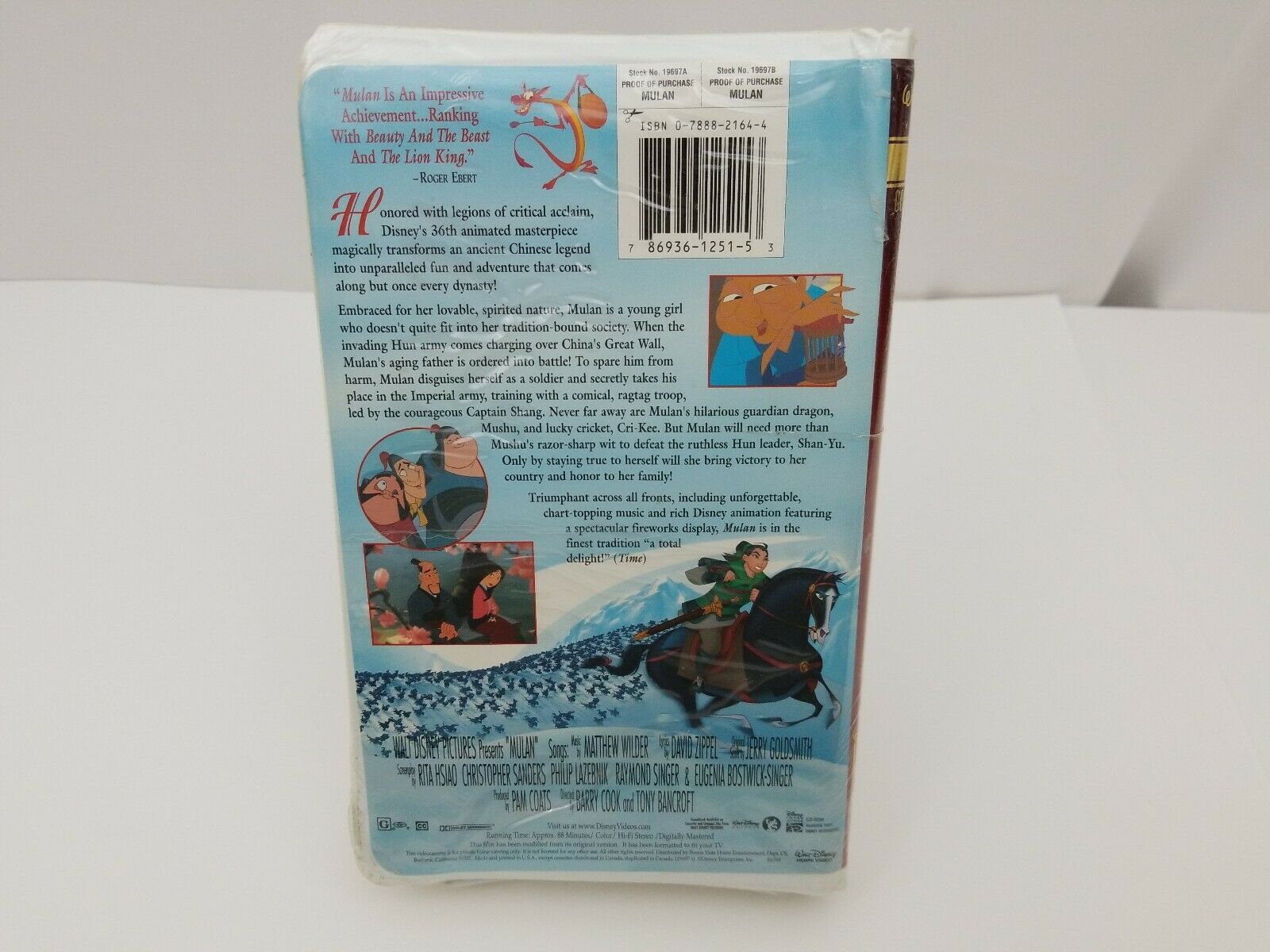 Walt Disney Mulan VHS Tape Video 2000 Gold Collection Edition NEW ...