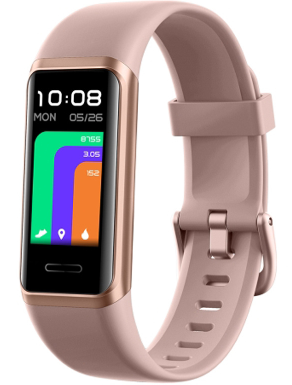DOOGEE DG Waterproof HeartRate Blood Oxygen Monitor Android/Ios Smart Watch Pink