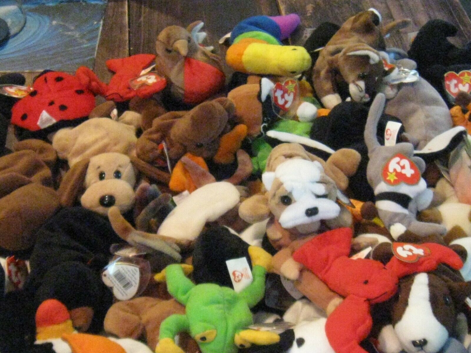 Ty Beanie Babies Retired Original - Lot of 65 Assorted Beanie Babies ...