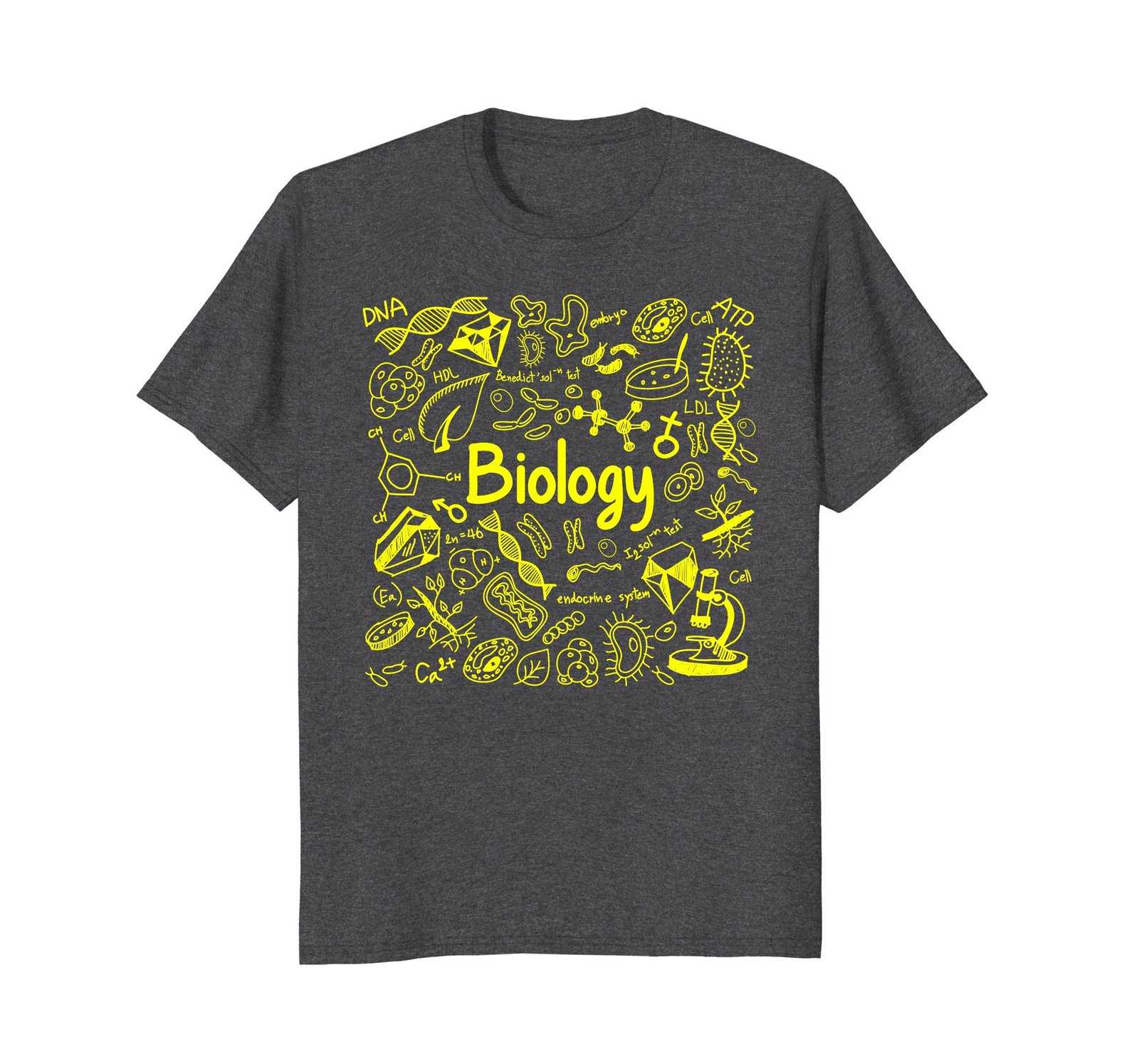Funny Shirts Biologist Formula Yellow Doodles Biology Teacher TShirt