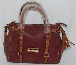 Simply Noelle Brand HB247 Burgundy Color Purse with Side Tassels image 1