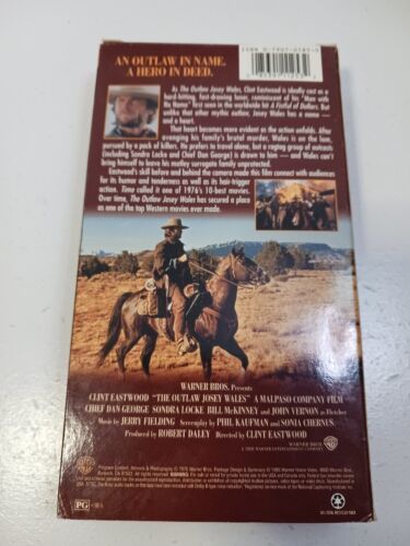 The Outlaw Josey Wales VHS Tape Clint Eastwood - VHS Tapes