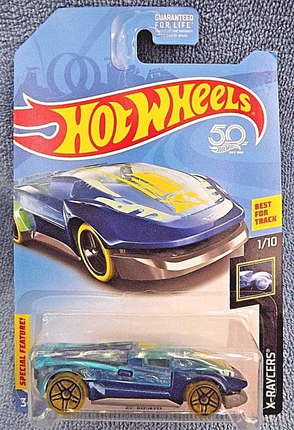 2018 Hot Wheels TREASURE HUNT X-Racers 1/10 EL VIENTO Blue w/Trans ...