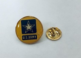 United States Army Star Logo 1.5" 1 1/2" Round Lapel Pin Us Usa Gold - $6.44