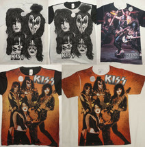 Kiss Rock Band Gene Simmons Paul Ace Peter Front Sublimation Print T-Shirt - $5.00
