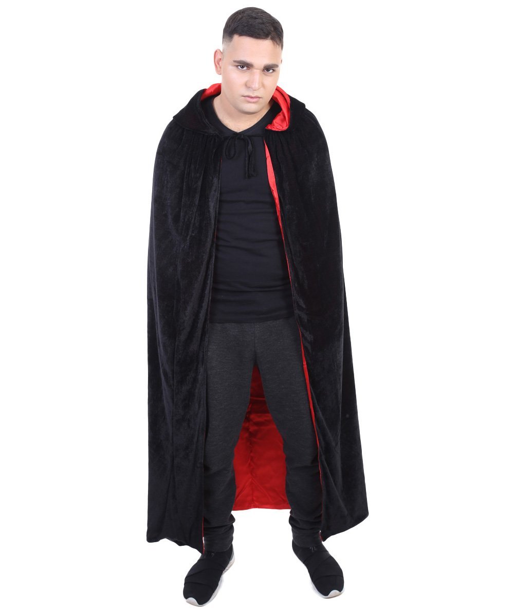 Adult Men's Reversible Hooded Cape Costume | Multiple Color Option ...