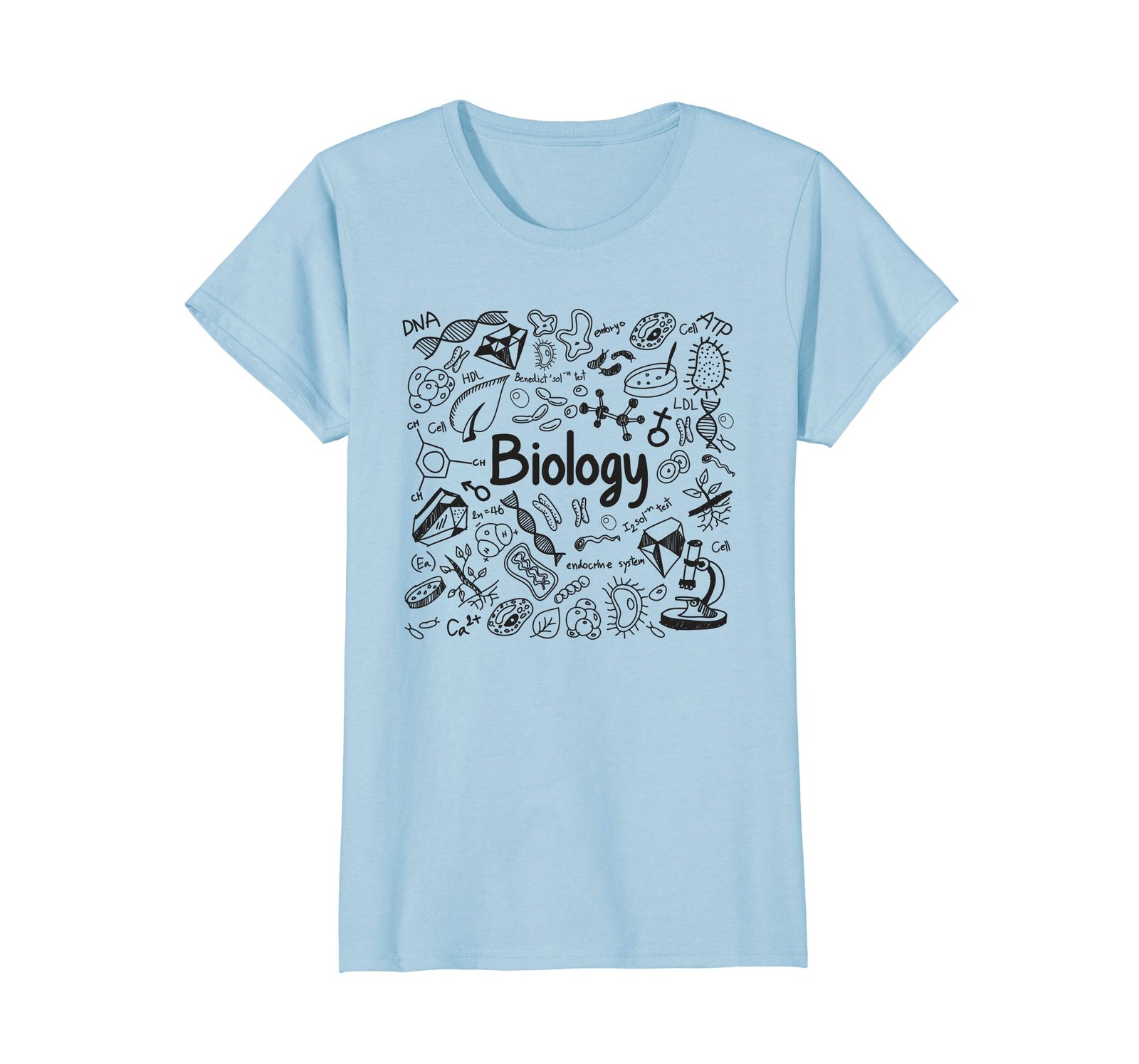 Funny Shirts Biologist Formula Black Doodles Biology Teacher TShirt