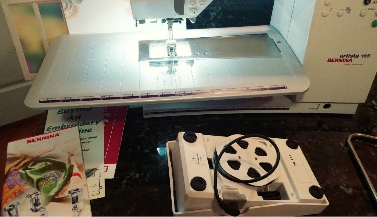 Bernina Artista 165 Sewing Machine Embroidery Module Hoops Case