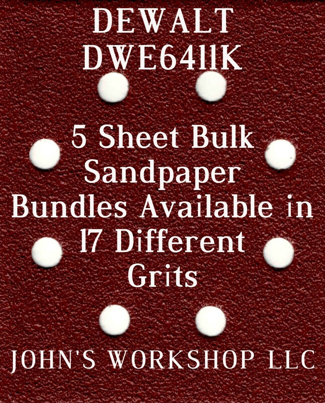 DEWALT DWE6411K 1/4 Sheet 17 Grits NoSlip 5 Sandpaper Bulk Bundles Sandpaper Sheets