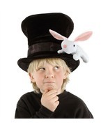CHILDREN'S SIZE MAGICIAN W/RABBIT HAT FUN @ HALLOWEEN ANYTIME - $20.25