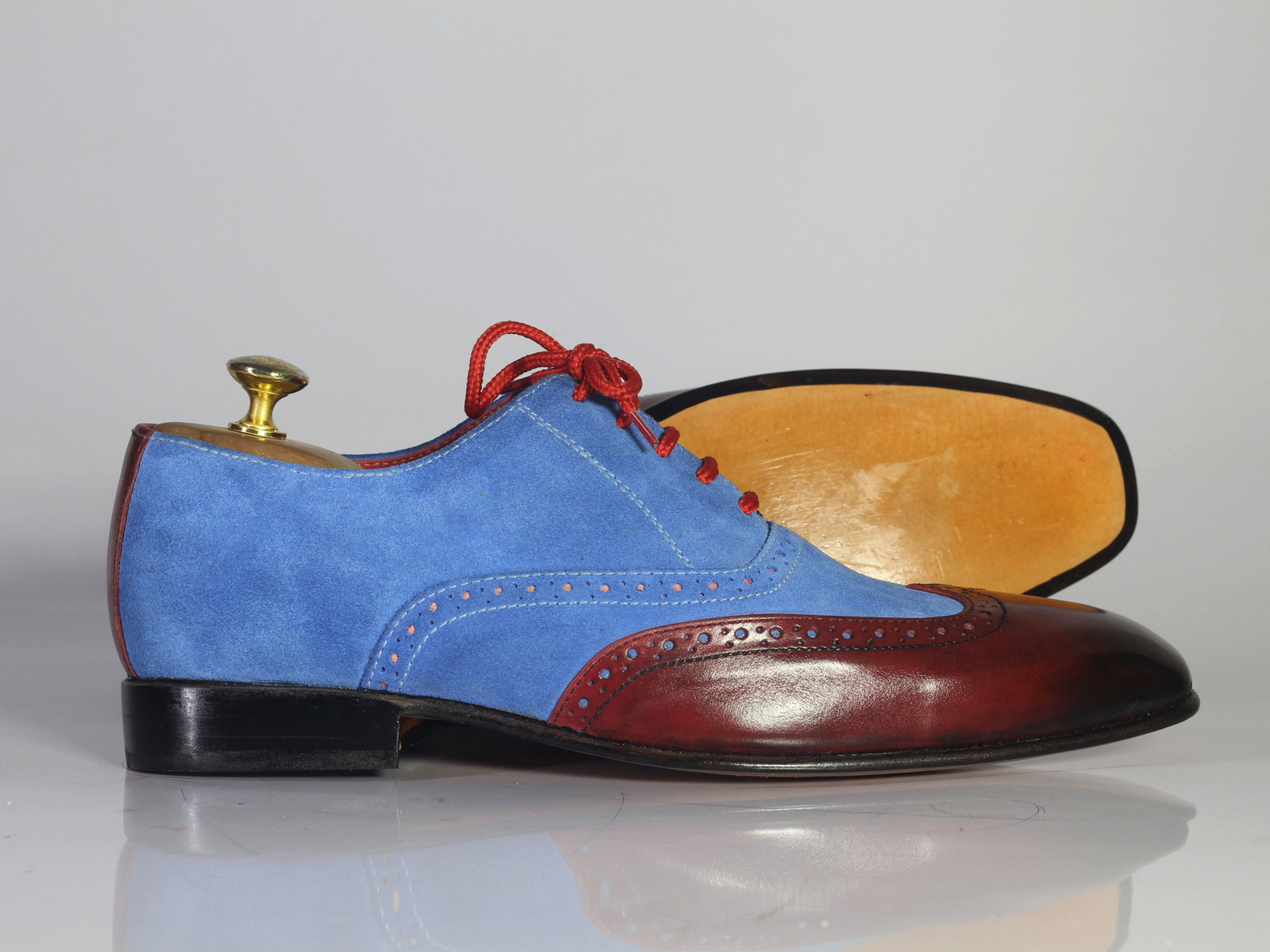 handmade-men-s-blue-dark-brown-shoes-men-leather-suede-stylish