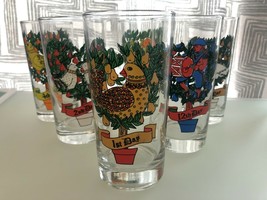 12 twelve days of Christmas Anchor Hocking drinking glasses replacements - $9.99