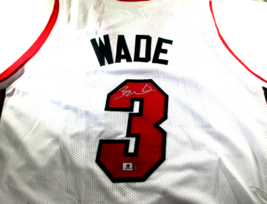 Dwayne Wade / Autographed Miami Heat White Custom Basketball Jersey / COA - $179.50