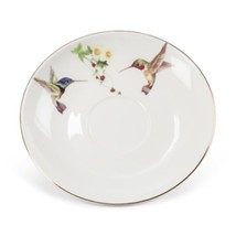Hummingbird Teacup and Saucer Set of 4 Bone China 6.5 oz 10K Gold Accents  image 2
