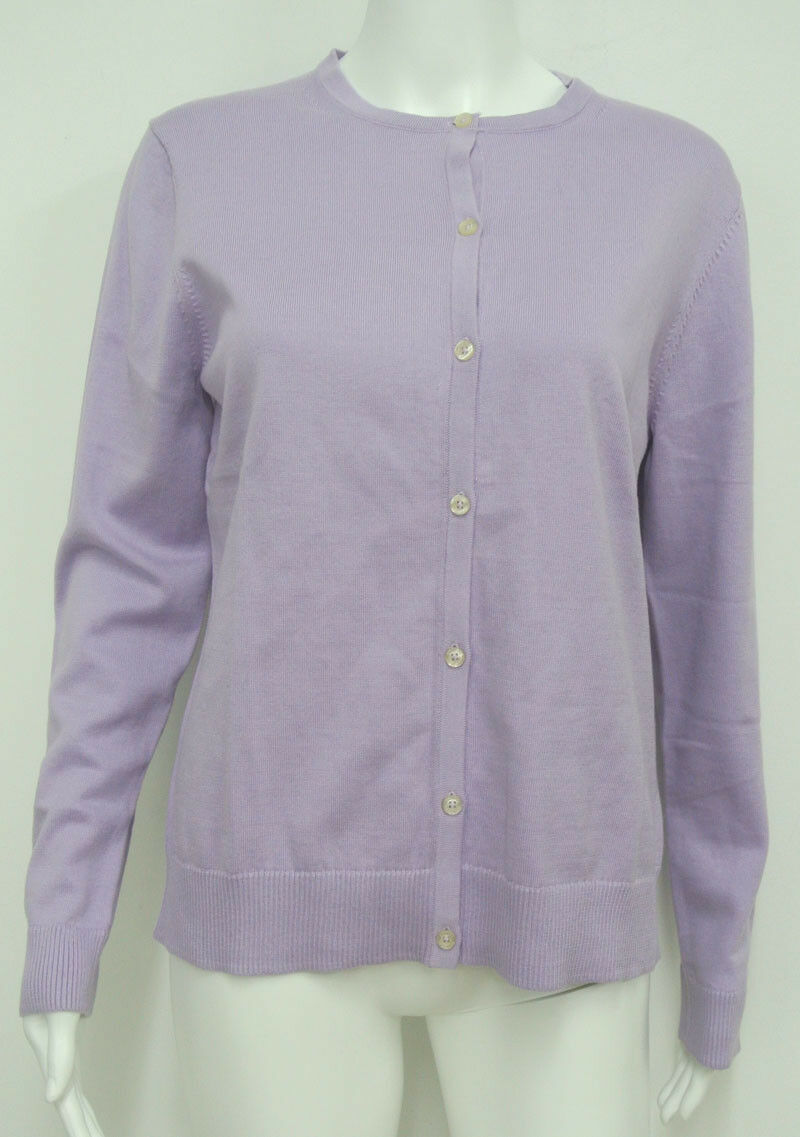 NEW BROOKS BROTHERS L Lavender Purple Cardigan Sweater SUPIMA Cotton ...