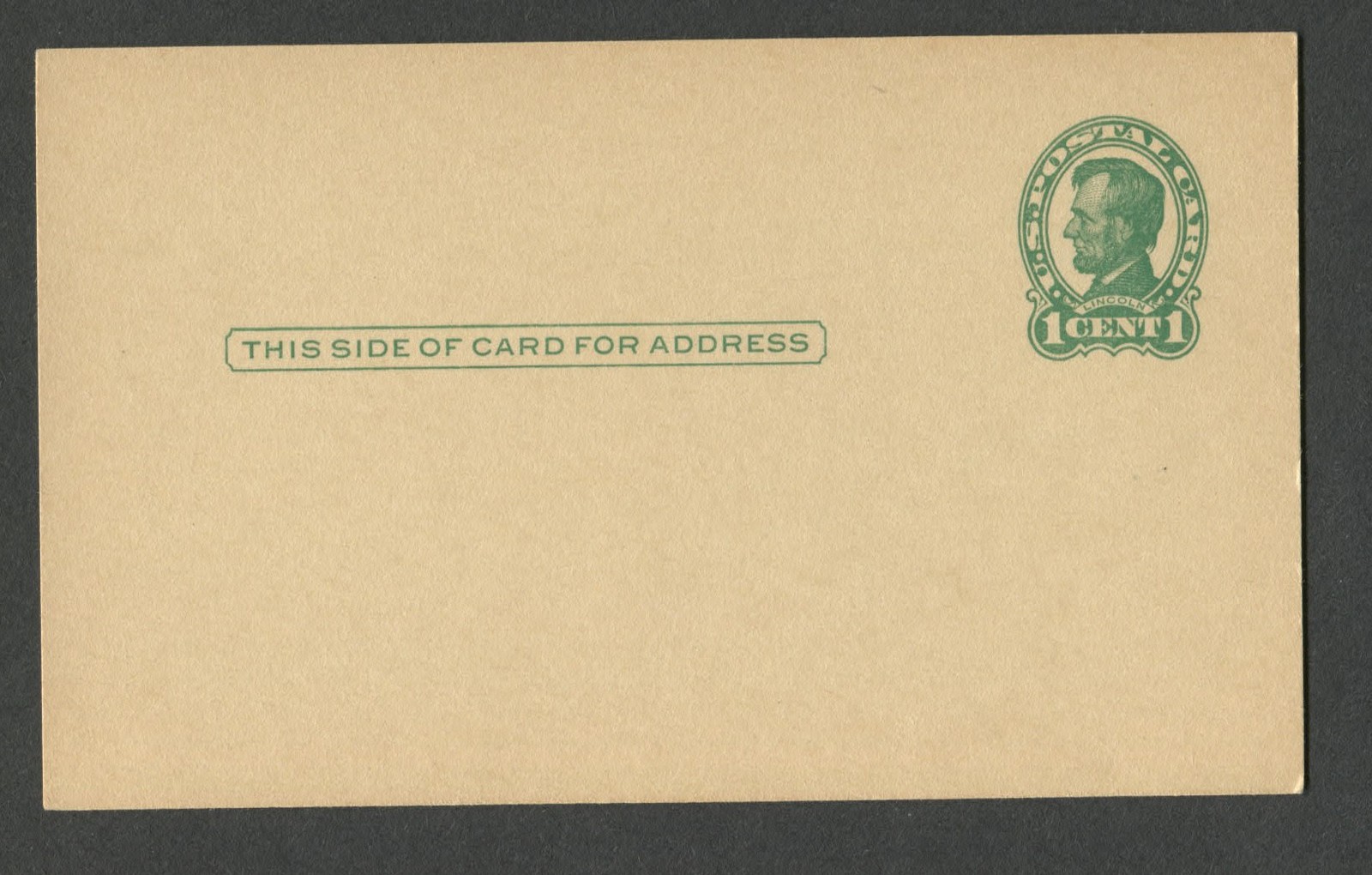 Vintage Unused Postcard Pre Stamped UX28 1 cent Lincoln Covers
