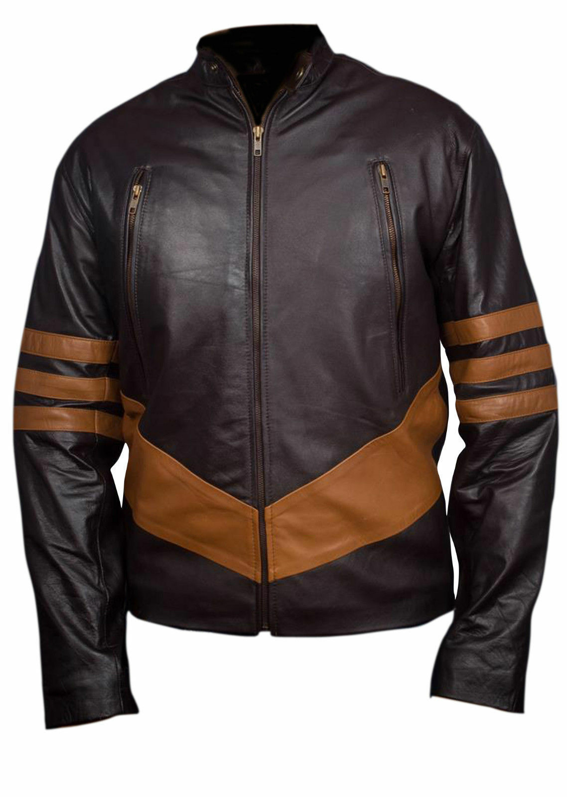 X-MEN WOLVERINE LOGANS XO MOTORCYCLE VINTAGE BIKER STYLE LEATHER JACKET ...