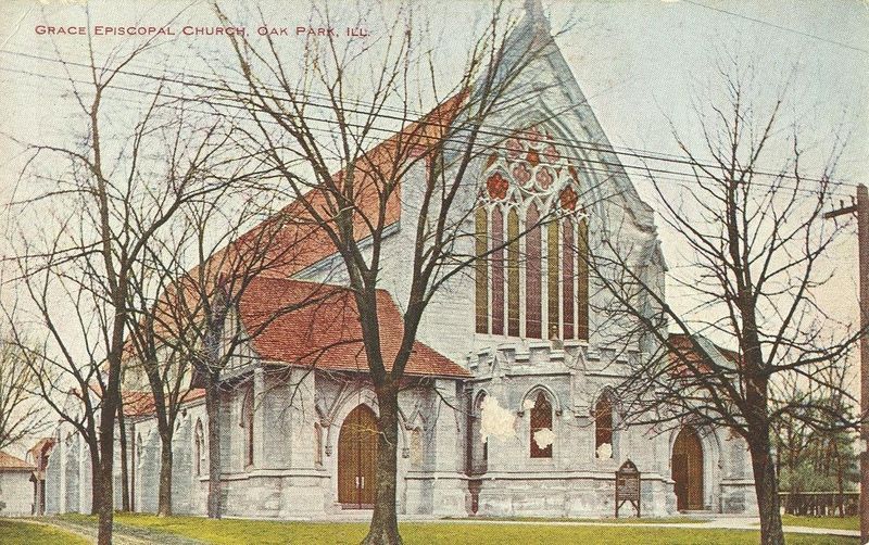 Grace Episcopal Church, Oak Park, Illinois 1920 used Postcard Illinois