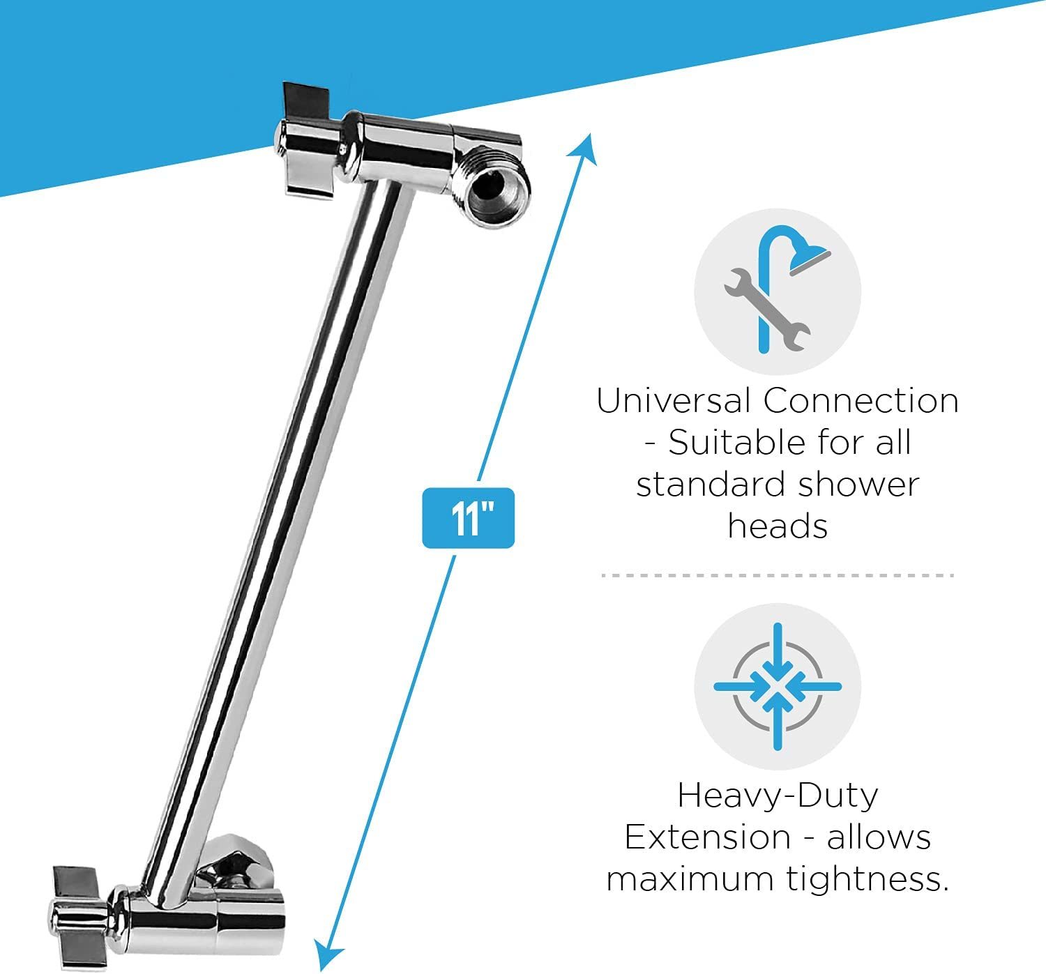 Blue Ocean 11” Sa001 Universal Adjustable Height Shower Head Arm