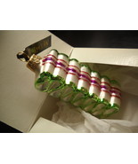 Midwest Of Cannon Falls Christmas Ornament Glass Candy Cane Ribbon Polan... - $15.99