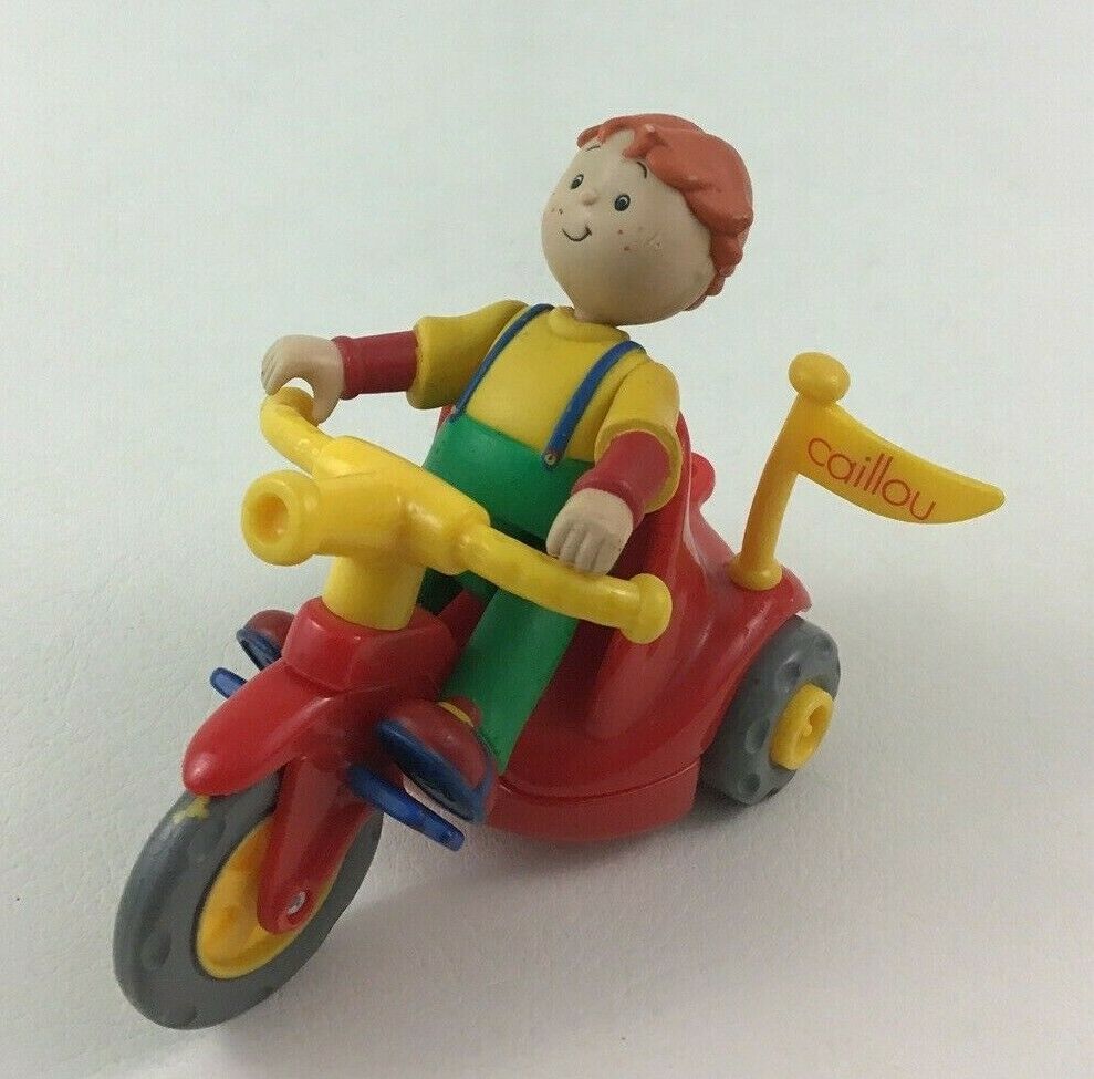 Caillou Leo Firetrike Tricycle 2002 Toy Figure and Rescue Vehicle Cinar ...