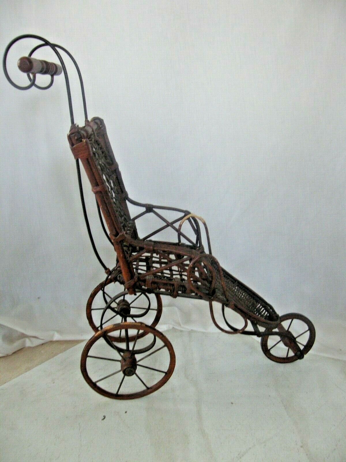 antique doll stroller metal