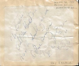 Ray Eberle & Martha Raye Dual Signed Vintage Album Page image 1
