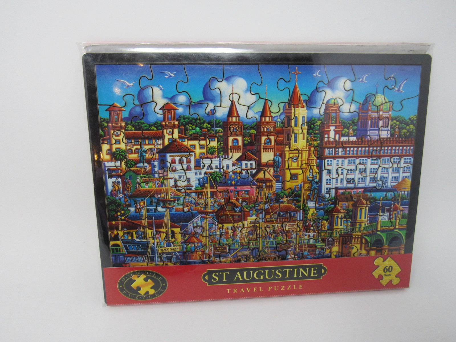 Dowdle Folk Art Wood Travel Jigsaw Puzzle St Augustine (60pcs) by