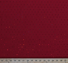 60" Sequin Matte Jersey Red Diamond Sequins Polyester/Spandex Fabric BTY D442.28 - $10.95