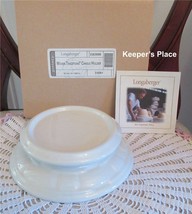 Longaberger Woven Traditions Candle Bowl Holder Ivory Pottery 3163690 New In Box - $26.00