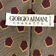 Giorgio Armani Mens Designer Tie Brown/Maroon 59/4 - $47.47