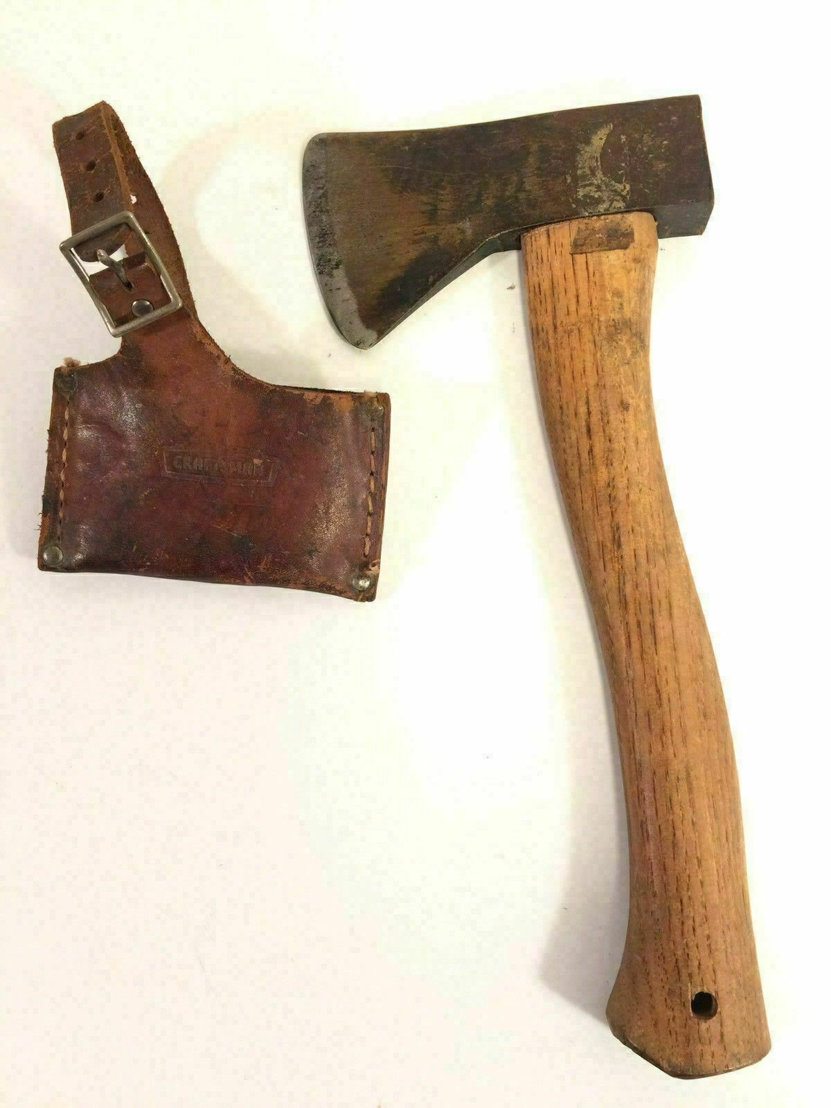 Craftsman Hudson Bay Pattern Mini Hatchet Small Axe With Sheath Made USA RARE Axes, Hatchets