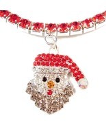 Anklet Santa Claus Red Crystal Charm Dangle Stretch 9 Inch Christmas Style #2 - £17.63 GBP