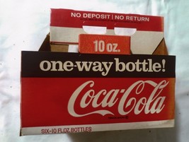 Coca-Cola 6 Pack Carrier 10oz One -way bottle!  No deposit No return 1 e... - $4.46