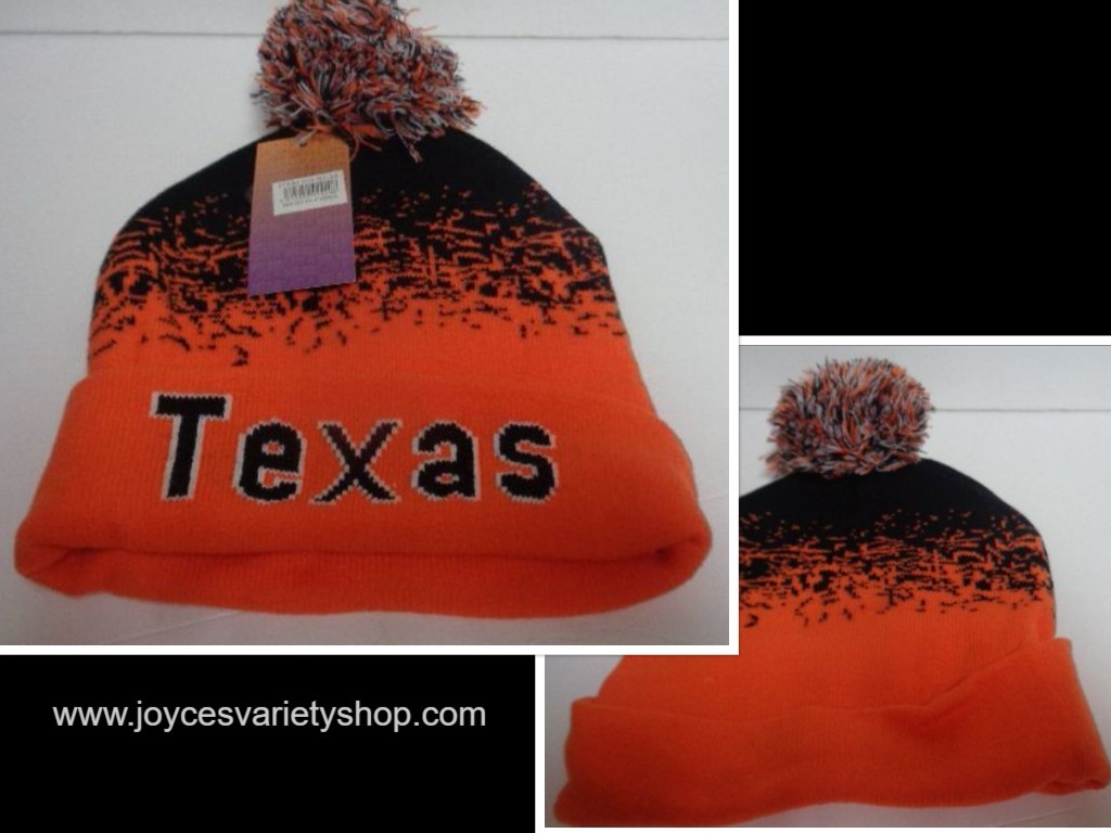 Primary image for TEXAS Beanie Orange & Black Hat NWT Free Shipping